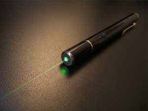 A laser pointer is not a toy and children should never play with laser pointers