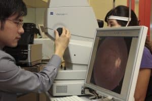 All diabetics should have their eyes screened at least once a year even if they have no eye symptoms